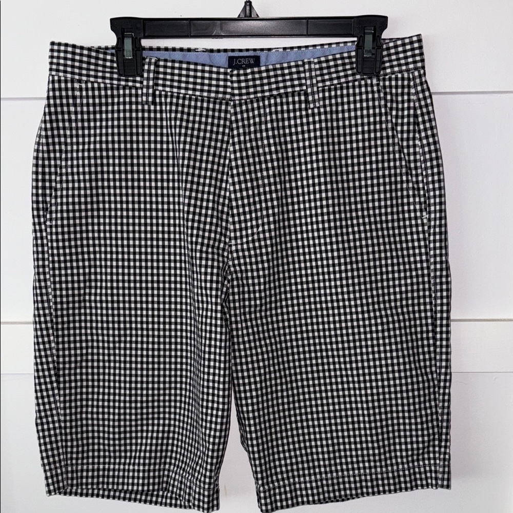 J. Crew Rivington Black and White Flat Front Mens Shorts Size 32